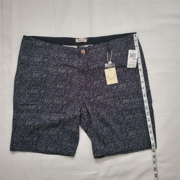 Oxford Lads Men’s Navy Print Patterned Cotton Stretch Walk Shorts Size 38 NWT - Picture 13 of 13